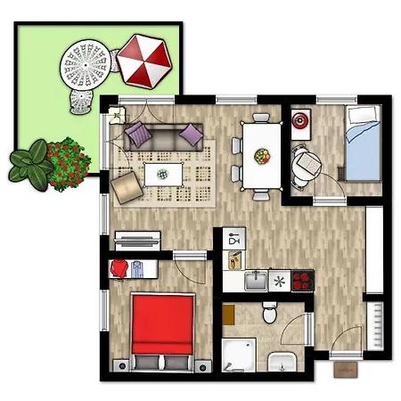 Hanseresidenz I Whg 14 アパート